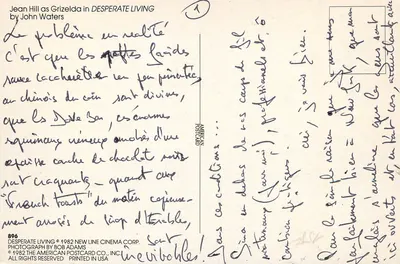 Jean Hill em Grizelda — DESPERATE LIVING — por John Waters — Verso