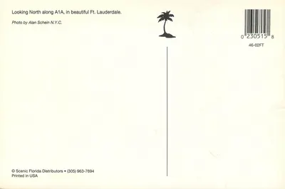 Ft. Lauderdale — Gold Coast — Scenic Florida Distributors — Verso