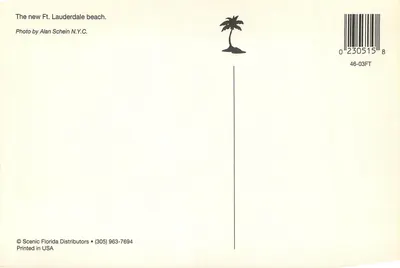 FT. LAUDERDALE — praia — Scenic Florida Distributors — Verso