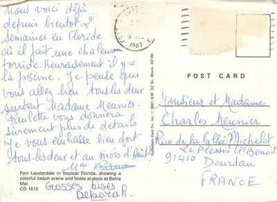 Fort Lauderdale — I LOVE — Gulfstream Card Co. Inc. CD 1615 — Verso