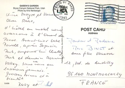 Bryce Canyon — widok panoramiczny — Dziedziniec Królowej, Utah — Rewers