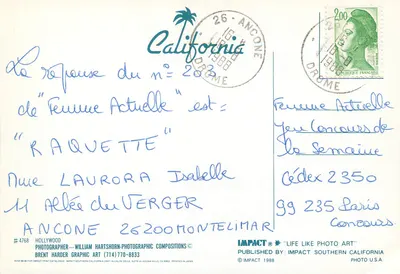 Hollywood — néon e filme — Impact Southern California n°4768 — Verso