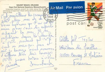 Cape Cod — Nauset Beach, Orleans — Publicado pela Main Post Card Service — Verso