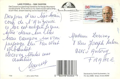 Lago Powell — Oak Canyon — Smith-Southwestern Inc. n°1730 — Verso