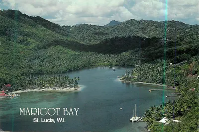 Baía de Marigot — Santa Lúcia, W.I. — St. Lucia Scenic Prints