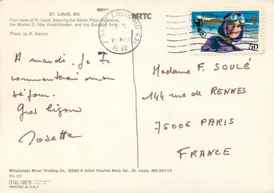 Saint Louis — Quatro vistas — Italcards, n° STL 237 — Verso