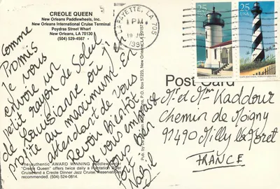 La Creole Queen — cruzeiro no rio — editor New Orleans Paddlewheels, Inc. — Verso