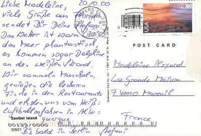Sanibel Island — latarnia morska i plaża — Gulfstream Card Co. Inc. n° SW21 — Rewers