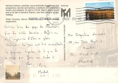 Leadville, Colorado 1880's — MVM-422, editora MVM, Colorado — Verso