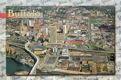 Buffalo — visão aérea — Buffalo Scenic Prints
