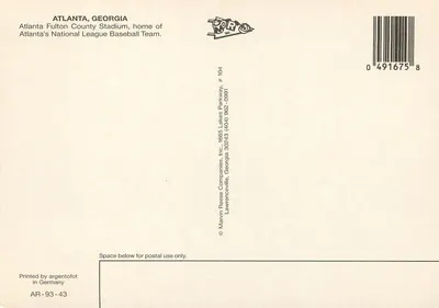 Atlanta Fulton County Stadium — Atlanta, Georgia — editor Marvin Rease Companies, Inc. — Verso