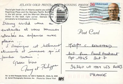 Atlanta — widok panoramiczny z wieżowców — Atlanta Gold Prints — Rewers