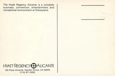 Hyatt Regency Alicante — Disneyland — Hyatt Regency Alicante — Verso