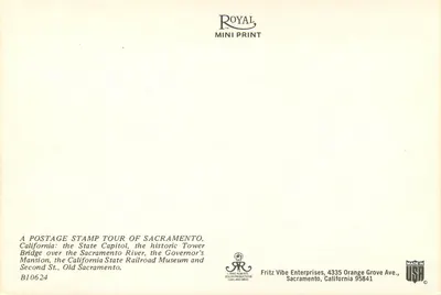 Sacramento — tour de selos — Royal Mini Print — Verso