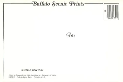 Buffalo — vista panorâmica — Edwards Press, B-210-DT — Verso