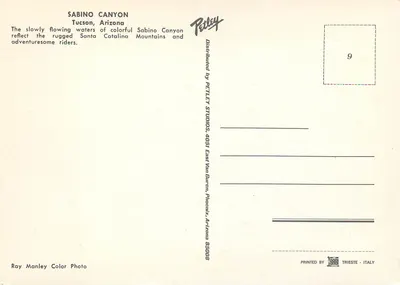 Sabino Canyon — Tucson, Arizona — Petley Studios — Verso