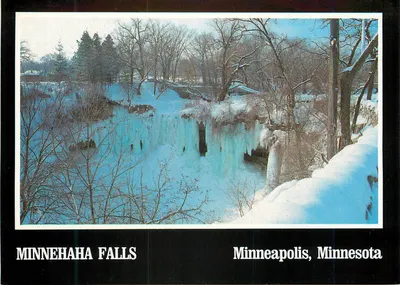 Minnehaha Falls — Minneapolis, Minnesota — Authentic Minnesota Scene 88-A