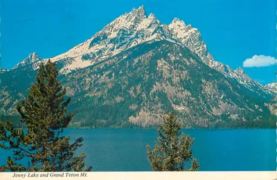 Lago Jenny e Montanha Grand Teton — Publicado pela Yellowstone National Park Co. — B1996