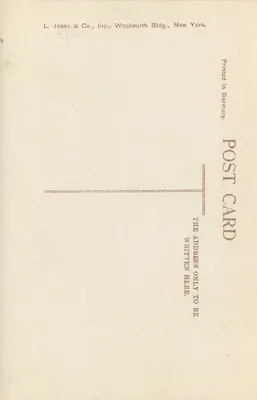 Estação da Pennsylvania Railroad, Nova Iorque — vista aérea — L. Jonas & Co., Inc., n° 213 — Verso