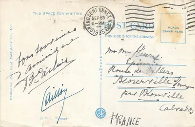 R. C. A. Building, Rockefeller Center, New York City — Manhattan Card Publishing Co., n°106 — Verso