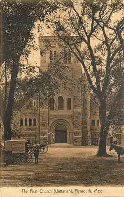 A Primeira Igreja (Unitariana), Plymouth, Mass. — editor A.S. Burbank, n° 1238