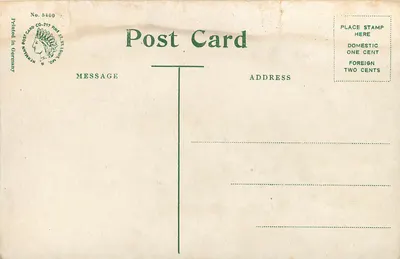 Rear View of Gonzaga College, Spokane, Wash. — vue arrière de l'établissement — éditeur HERMAN POST CARD CO. -217 PINE ST. LOUIS, MO. n° 5400 — Verso