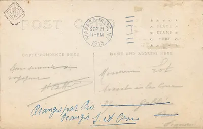 Niagara Falls — Allgemeiner Blick — Verlag nicht identifiziert, Seriennummer 356 — Rückseite