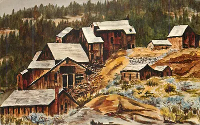 Elkhorn — Fantasmas de Montana — Pintura original de Mary Sawyer, Helena, Montana