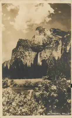 Bridalveil Falls — cascade dans le parc national de Yosemite — éditeur non visible