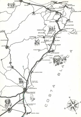 Guadalest — aldeia situada nas montanhas — editor não identificado, número de série não visível — Verso
