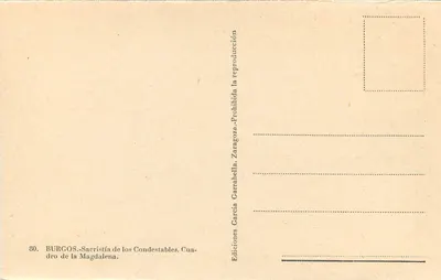 Święta Maria Magdalena — reprodukcja — Wydawnictwo García Carrabell, seria 80 — Rewers