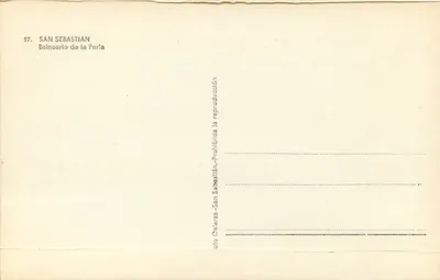 San Sebastián — Balneario de la Perla — editor no identificado, n° 97 — Reverso