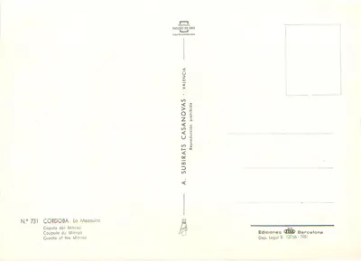 Córdova - Domo do Mausoléu - A. Subirats Casanovas — Verso