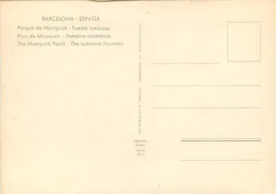 Park Montjuïch — Świetliste fontanny — Créaciones Freixas, seria 3013 — Rewers