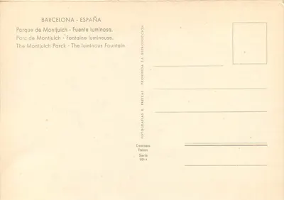 Park Montjuïch — Fontanna świetlna — Créaciones Freixas, seria 501.4 — Rewers
