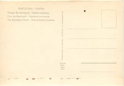Parque de Montjuïch — Fonte luminosa — Créations Freixas, série 501.6 — Verso