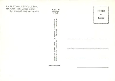 Le Doaré, pequeno vilarejo breton — suas casebres e seu calvário — Edições de Arte JOS — Verso