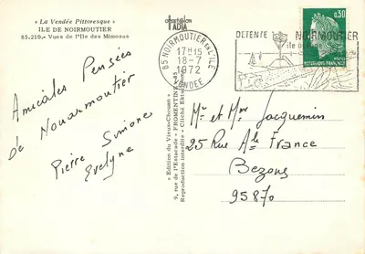 Noirmoutier — raj mimosów — Wydawnictwo Estacade - Fromentigné — Rewers
