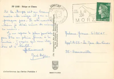 Widok zimowej górskiej sceny — Colleules, Savoie — IRIS — Rewers