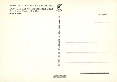 A Matilha Indo ao Encontro — segundo Jean-Baptiste Oudry — Éditions du Castelet — Verso