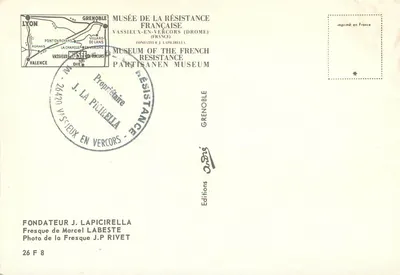 Muzeum Oporu - Vassieux-en-Vercors — Wydawca J. Lapicirella — Rewers