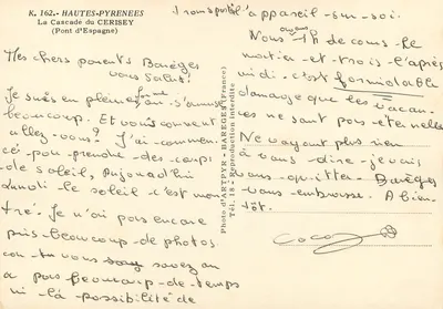 Wodospad Cerisey — Most Hiszpański — Hautes-Pyrénées — Fotografia d'ARTYR (Bareges, Francja) nr 18 — Rewers