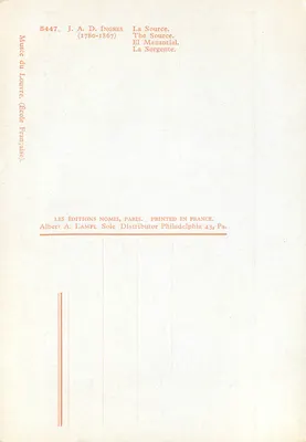 La Fuente — J. A. D. Ingres (1780-1867) — Les Éditions Nomis, París — Reverso