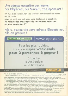 Reklama dla laposte.net — La Poste — Rewers