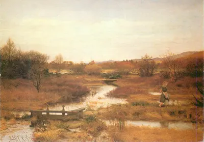 Outono prolongado — pintura de outono — Sir John Everett Millais, P.R.A.