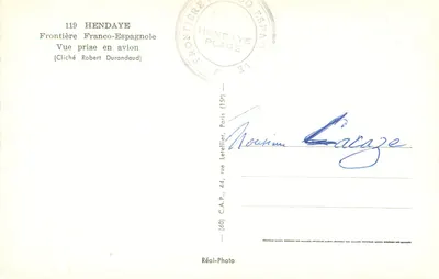 Hendaye — Granica francusko- Hiszpańska — Réal-Photo, Paryż (119) — Rewers