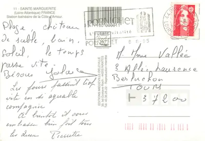 Sainte-Marguerite — spiaggia di sabbia, bagno, sole — Edizioni Miegeville-Deleville — Verso