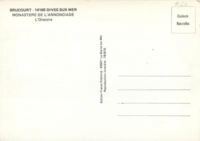 Wnętrze nowoczesnej świątyni — wydawca Couleurs Naturelles, nr 83501 — Rewers