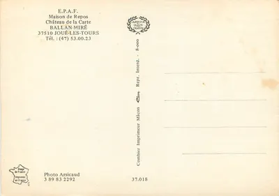 Interno di un castello — decoro dorato e soffitto con lampadario — editore E.P.A.F. n°37.018 — Verso