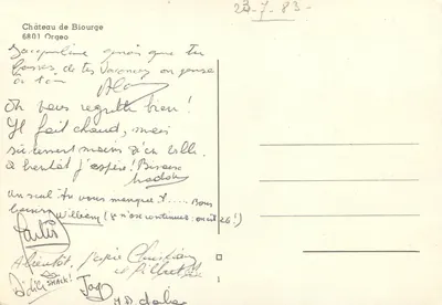 Zamek Biourge — 6801 Orgeo — wydawca nieznany — Rewers